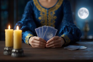 Fortune Teller Reading Tarot card.