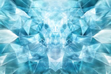 Intricate, crystalline structure of ice-like facets.