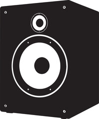 Speaker Silhouette in Black | Sound System Illustration Vector Format
