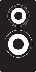 Speaker Silhouette in Black | Sound System Illustration Vector Format