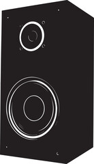 Speaker Silhouette in Black | Sound System Illustration Vector Format