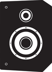 Speaker Silhouette in Black | Sound System Illustration Vector Format
