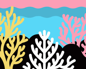 Naklejka premium coral vector illustration