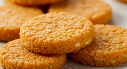 Cheese Crisps on Linen