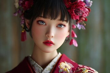 Japanese woman in kimono