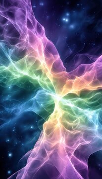 Colorful abstract cosmic nebula