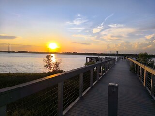 Fototapeta premium sunset at the pier