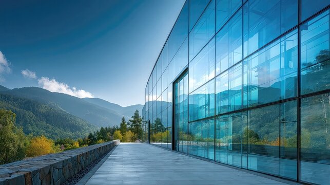 Transparent architectural glass used in building facades maximizing daylight, energy efficiency, thermal insulation, modern aesthetics, and sustainable construction practices.