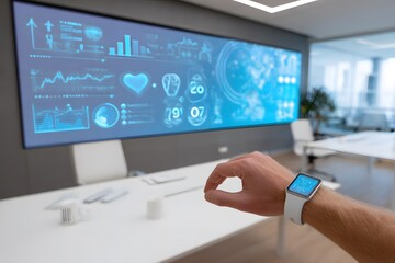 Smartwatch and Digital Health Dashboard Interface
