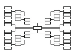 Blank tournament bracket diagram for competition planning