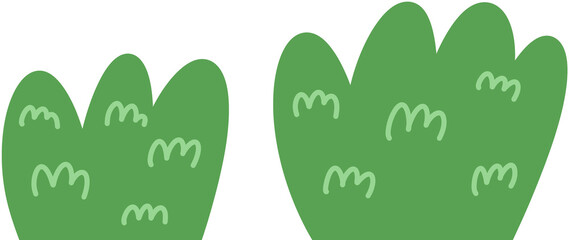 Cute Hand-Drawn Grass Sticker