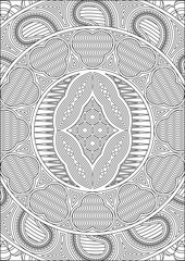 Fototapeta premium Adult Anti Stress Coloring Page Color Therapy Vector