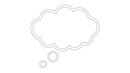 Thought Bubble Outline Vector Illustration for Creative Design Projects and Presentations