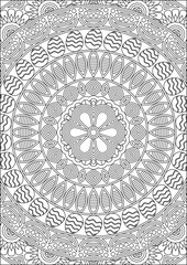 Printable Antistress Coloring Page For Adult Vector