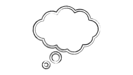 Sketchy Thought Bubble Vector Illustration for Creative Design Projects and Ideas