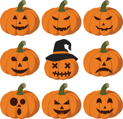 halloween pumpkin set
