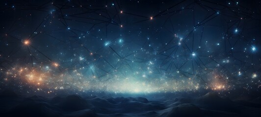 falling stars Wireframe,creative commons attribution, generative AI