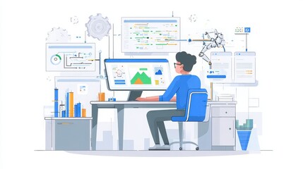 Data analysis with man, computer, robot