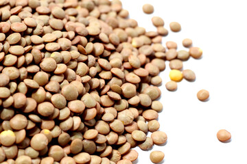 Lentils are small brown legumes rich in protein and fiber