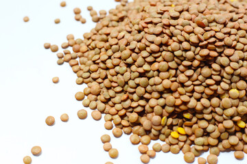 Lentils are small brown legumes rich in protein and fiber