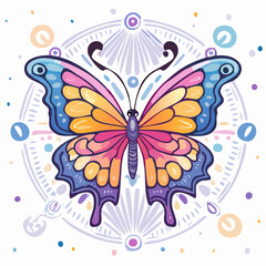 Fototapeta premium butterfly on a white background