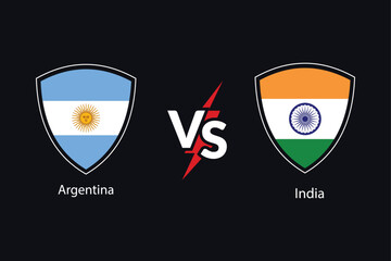 Argentina vs India soccer matchup graphic