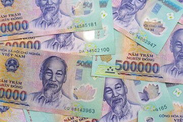 Five hundred thousand dong banknotes