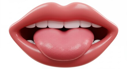 Open mouth with tongue image