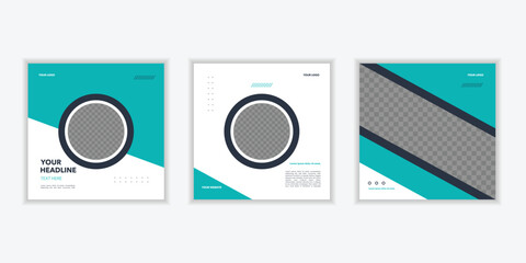 Square social media post template, Creative business social media banner template design, A set of social media template design, Elegant sale and discount promo