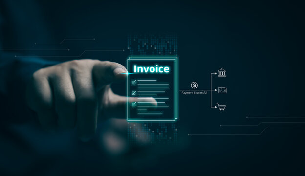 Payment Automation, E-invoice system, Fintech management, approved invoice, online digital statements technology, e-invoice, automated payment, invoice approval system, Payment successful