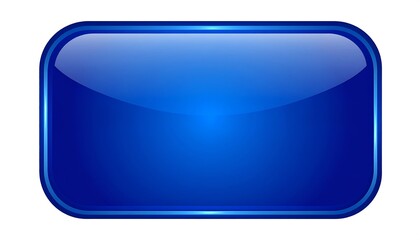 Glossy blue rectangular button