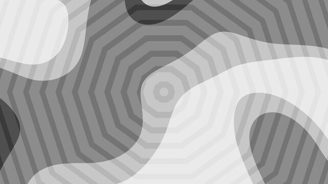 Blue Denim Warm Greys Abstract gray morphing shapes animation with hypnotic octagon pattern, motion graphics background video