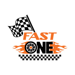 One Fast Birthday Boy Racing Graphic