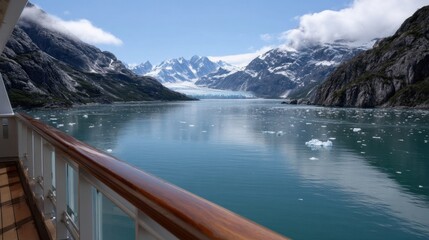 Cruise ship adventure glacier bay travel experience scenic environment panoramic view nature's majesty