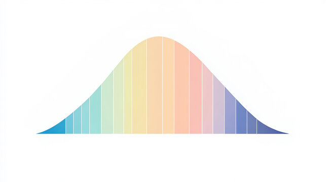 Colorful Normal Distribution Curve Gradient Visualization