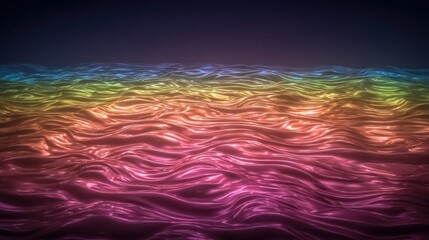 Abstract vibrant rainbow waves