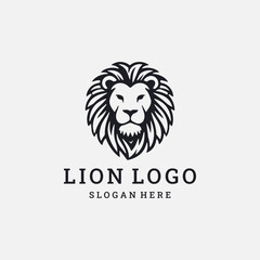 Minimal lion logo with clean lines and modern elegance.
