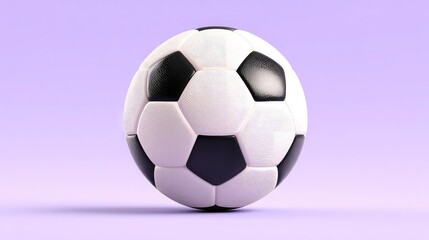 3D soccer ball icon in minimalist cartoon design, symbolizing sports apps, team logos, online match visuals, or digital tournament representation.