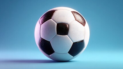 3D soccer ball icon in minimalist cartoon design, symbolizing sports apps, team logos, online match visuals, or digital tournament representation.