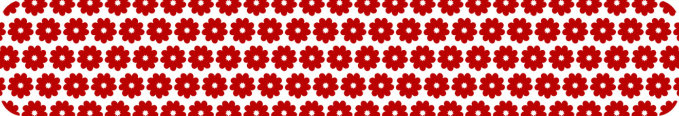 seamless pattern with red flowers shape. cute tape with flower pattern. Cute tape for journaling