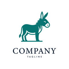 Teal donkey logo design for a company