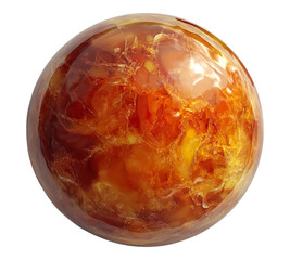 Carnelian stone on white background isolated on transparent background