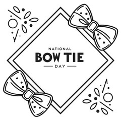 NATIONAL BOW TIE DAY vector illustration