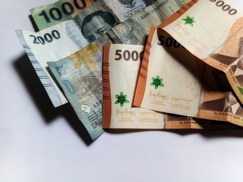 Sereval Indonesia Rupiah banknotes or some indonesian rupiah paper money.