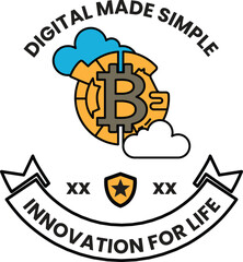 Digital made simple is the concept of this logo