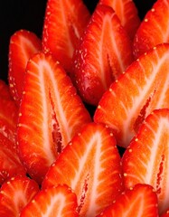 Close-up of sliced strawberries (1)