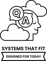 A man's head with a Q and A on it