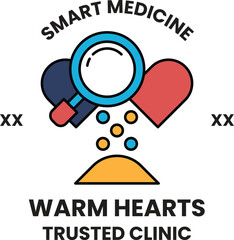 A logo for a trusted clinic called Warm Hearts