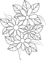 floral coloring page