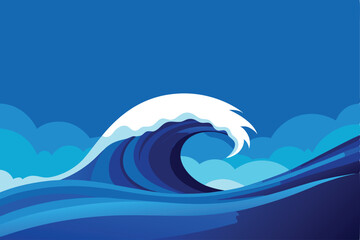 Obraz premium vector illustration of a wave